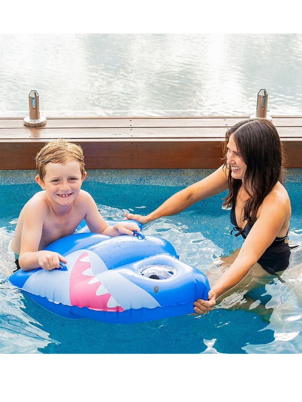 NWT Coconut Grove 3D kids inflatable shark bodyboard